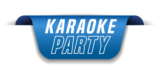 Colorful vector flat design banner karaoke party. This sign is well adapted for web design.