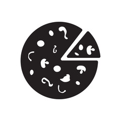 Pizza vector icon. Sliced Pizza flat sign design. Pizza symbol pictogram. UX UI icon