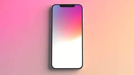 Smartphone mock up screen, pink pastel flowers, floral feminine spring background. Mockup mobile phone blank white empty display shop app delivery concept. Top view above, flat lay. Generative AI.