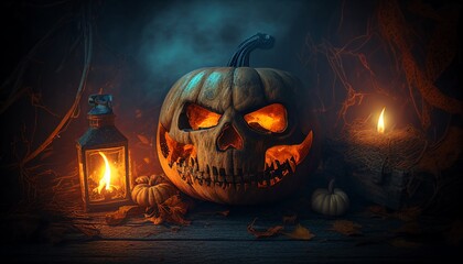 Halloween In Flame - Scary Pumpkins