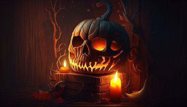 Halloween In Flame - Scary Pumpkins