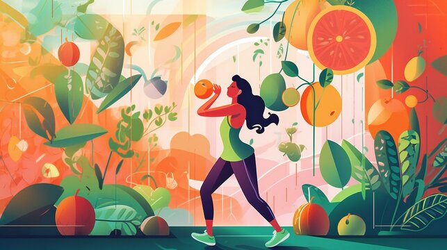 Illustration that captures the essence of health and wellness in the digital age.
Created using Generative AI.