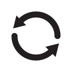 Refresh vector icon. Reload flat sign design. Undo vector icon. Redo symbol. Update icon. Rotation sign. Restart arrow icon. Loading pictogram. UX UI icon