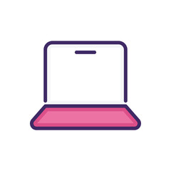 Laptop icon vector stock.