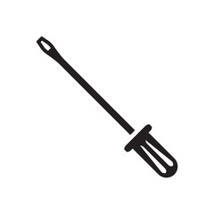 Screwdriver vector icon. Turn-screw tool flat sign design. Screwdriver flat symbol pictogram. UX UI icon