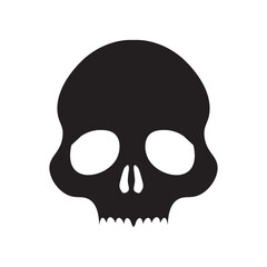 Skull vector icon. Skeleton symbol pictogram. Skull flat sign design. Scull symbol. UX UI icon
