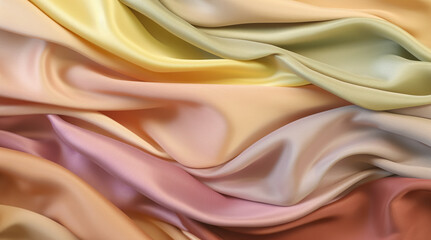 Obraz premium Smooth elegant silk or satin texture can use as wedding background. Luxurious background design. Generative AI