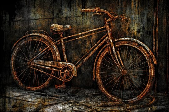 Illustration of bicycle by generative ai