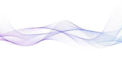 Modern abstract glowing wave background. Dynamic flowing wave lines design element. Futuristic technology and sound wave pattern. PNG file.