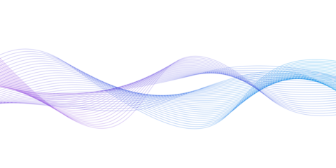 Modern abstract glowing wave background. Dynamic flowing wave lines design element. Futuristic technology and sound wave pattern. PNG file.