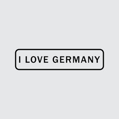 I love Germany icon vector logo design template
