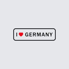 I love Germany icon vector logo design template
