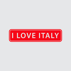 I love Italy icon vector logo design template
