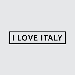 I love Italy icon vector logo design template