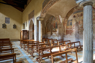 Fototapeta na wymiar Basilica di San Saba, romanesque styled Catholic Church in Rome, Italy 