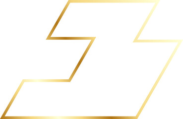 Gold Random Shape Outline Design Element