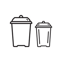 Trash can vector icon. Rubbish icon. Garbage can flat sign design. Recycling icon. Trash box symbol pictogram. UX UI icon