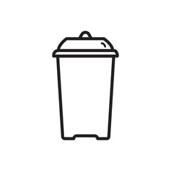 Trash can vector icon. Rubbish icon. Garbage can flat sign design. Recycling icon. Trash box symbol pictogram. UX UI icon