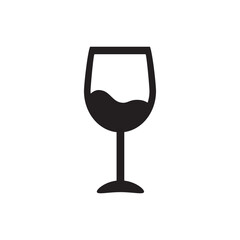 Wineglass vector icon. Glass flat sign design. Glass stemware symbol pictogram. UX UI wine glass icon