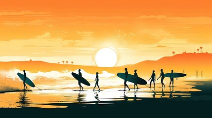 surf art illustration