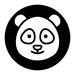panda glyph icon