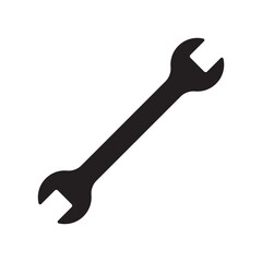 Wrench spanner vector icon. Spanner flat sign design. Repair tool icon. Engineer work tools symbol. Mechanic tools sign. Toolkit icon. Isolated tool symbol pictogram. UX UI icon