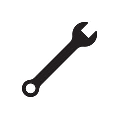 Wrench spanner vector icon. Spanner flat sign design. Repair tool icon. Engineer work tools symbol. Mechanic tools sign. Toolkit icon. Isolated tool symbol pictogram. UX UI icon