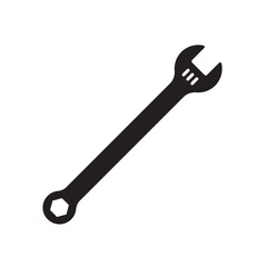 Wrench spanner vector icon. Spanner flat sign design. Repair tool icon. Engineer work tools symbol. Mechanic tools sign. Toolkit icon. Isolated tool symbol pictogram. UX UI icon