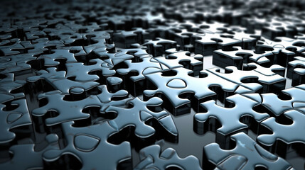 Obraz premium Colorful puzzle pieces.generative ai