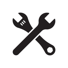 Wrench spanner vector icon. Spanner flat sign design. Repair tool icon. Engineer work tools symbol. Mechanic tools sign. Toolkit icon. Isolated tool symbol pictogram. UX UI icon