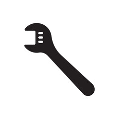 Wrench spanner vector icon. Spanner flat sign design. Repair tool icon. Engineer work tools symbol. Mechanic tools sign. Toolkit icon. Isolated tool symbol pictogram. UX UI icon