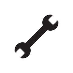 Wrench spanner vector icon. Spanner flat sign design. Repair tool icon. Engineer work tools symbol. Mechanic tools sign. Toolkit icon. Isolated tool symbol pictogram. UX UI icon