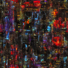 Neon city abstract background AI art se 17 of 43