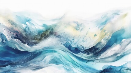 Illustrator background wave, watercolor blue pastel color, Generate AI