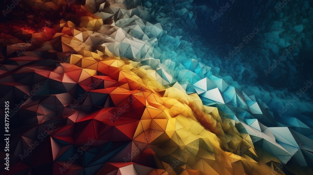 Aufkleber abstract geometric background. ai generative