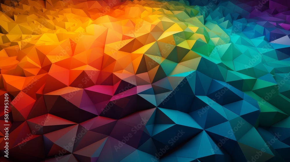 Aufkleber abstract geometric background. ai generative