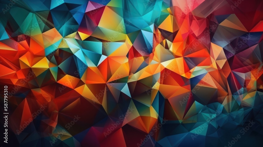 Poster abstract geometric background. ai generative