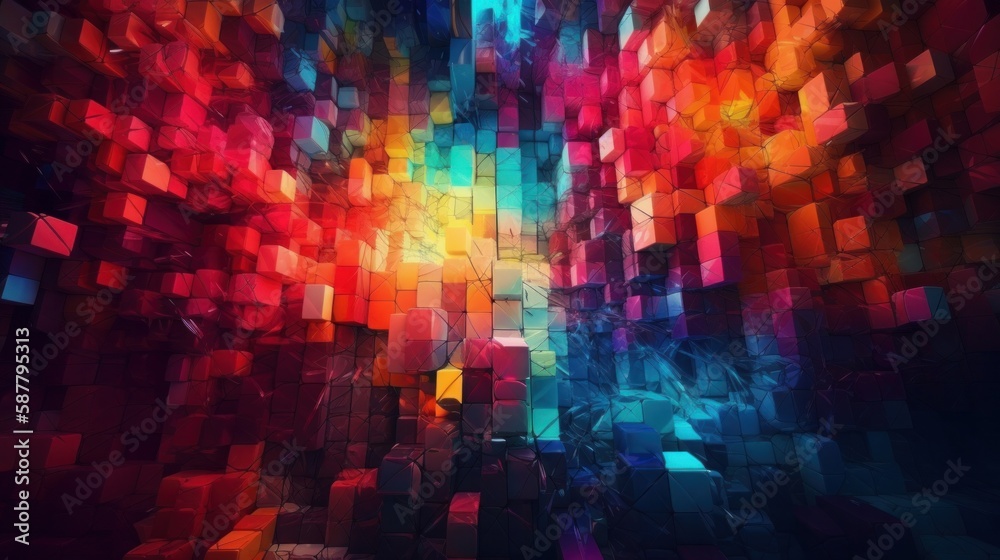 Aufkleber abstract geometric background. ai generative