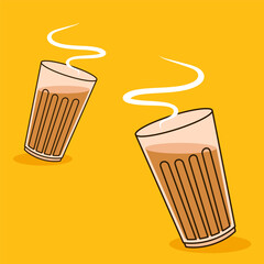 Indian hot drink vector. Indian chai icon. Chai is Indian drink. Kerala tea shop illustration vector eps.Indian Kerala roadside. Kerala tea shop line drawing. Kerala Old.