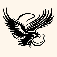 Eagle vector for logo or icon,clip art, drawing Elegant minimalist style,abstract style Illustration