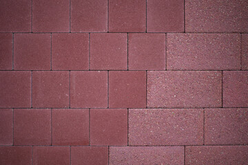 The paving slabs are red. Drawing variant.