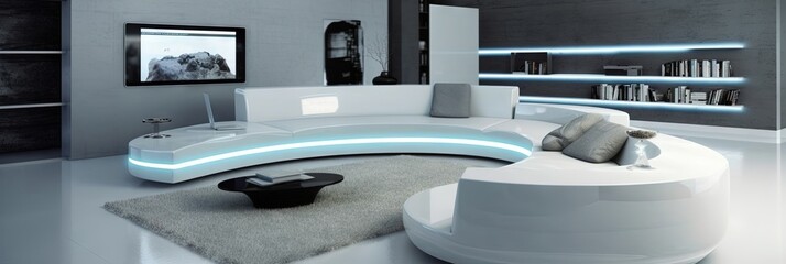 Modern living room interior design by generative AI