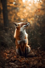Fototapeta premium Red fox in the woods