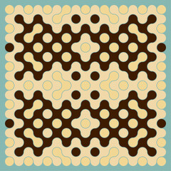 Multicolor truchet tiling connections illustration