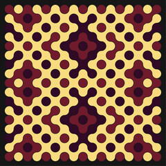 Multicolor truchet tiling connections illustration