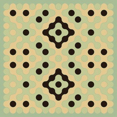 Multicolor truchet tiling connections illustration