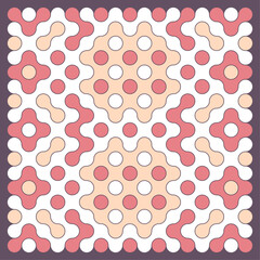 Multicolor truchet tiling connections illustration