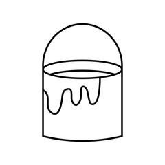 Bucket flat icon. 1st May Worker s Day.