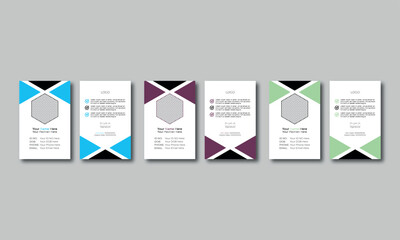 modern identity card layout vector design template