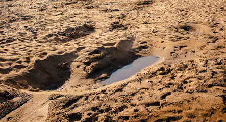 Sand Dune Background on a Desert Plane